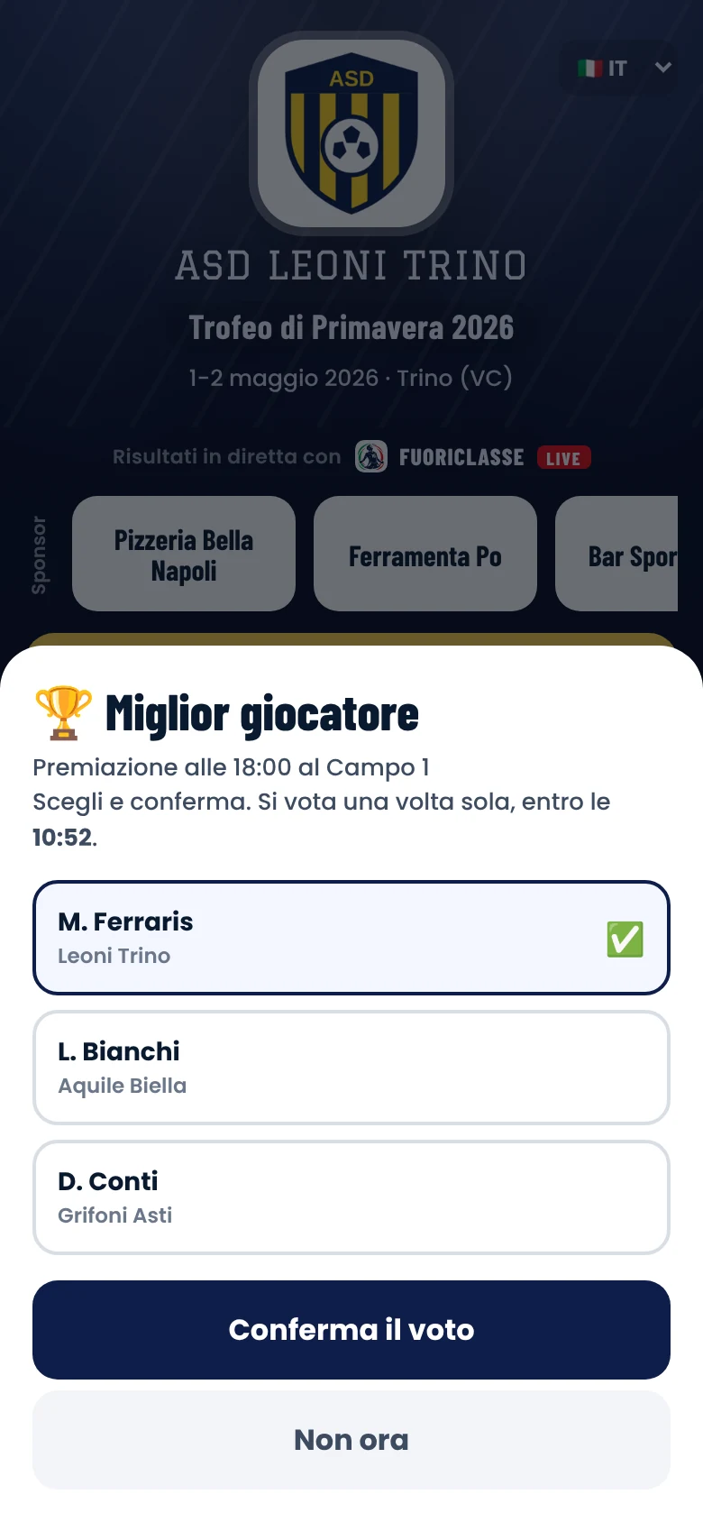 Il voto sul telefono di un genitore